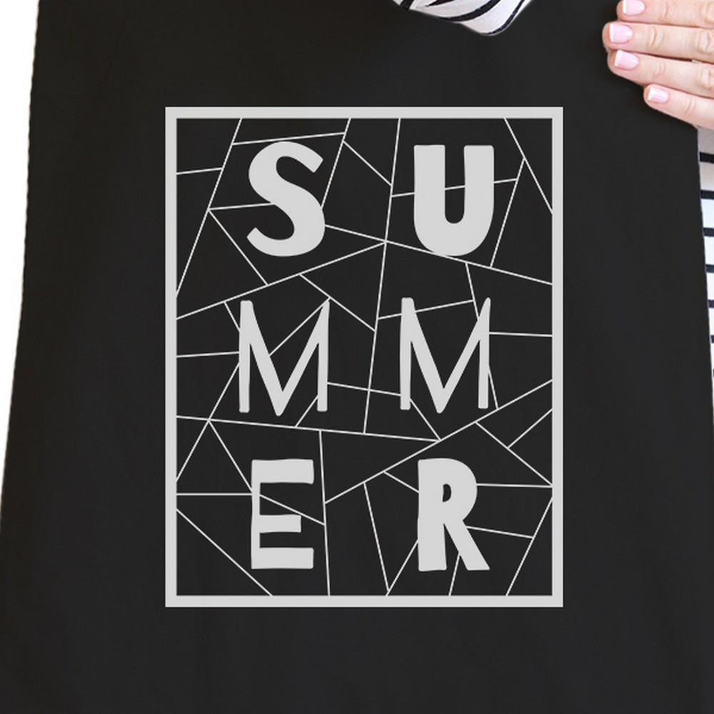 Summer Geometric All-Purpose Heavy Cotton Beach Shoulder Canvas Bag