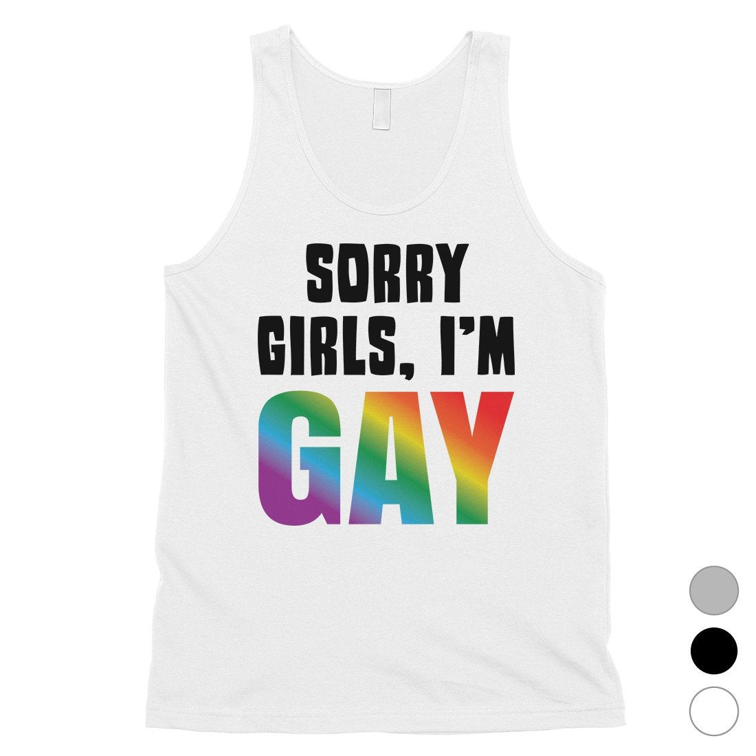 LGBT Sorry Girls Gay Rainbow Mens Tank Top