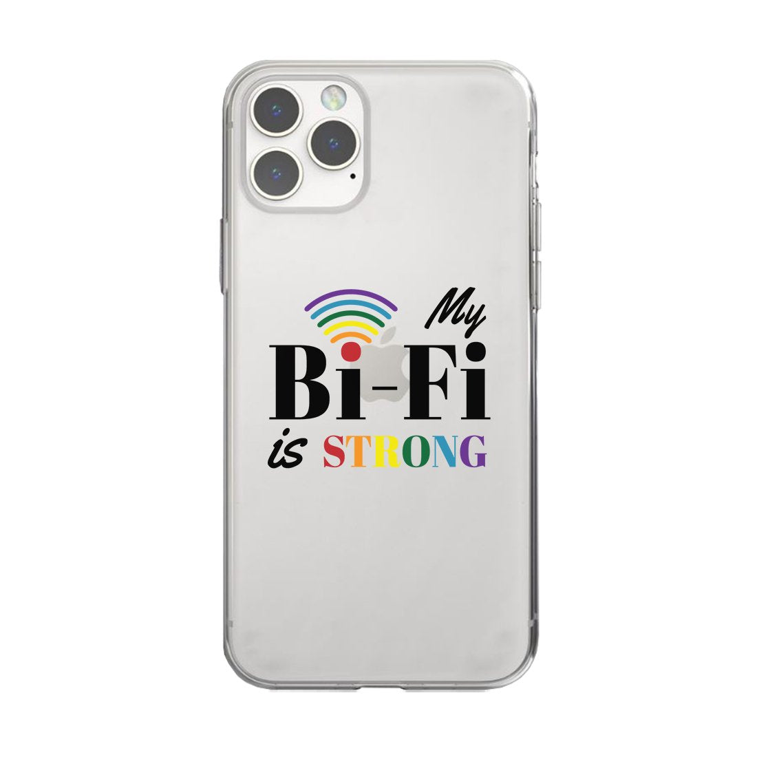 LGBT Bi-Fi Strong Rainbow Clear Phone Case