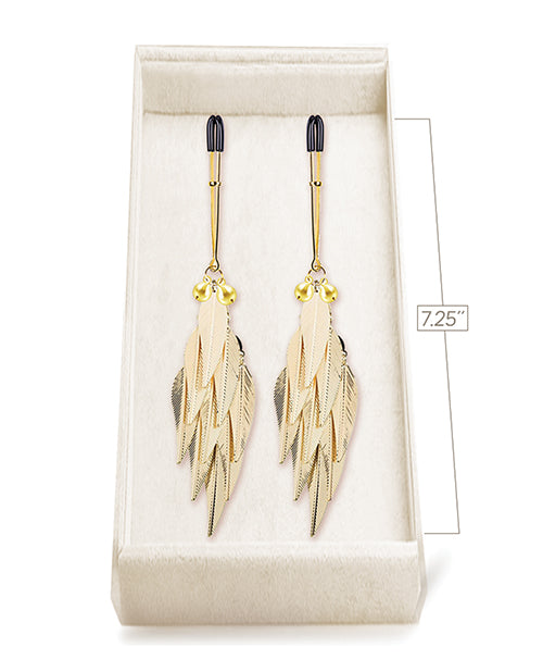 Couture Clips Peacock Plume Luxury Nipple Clamps