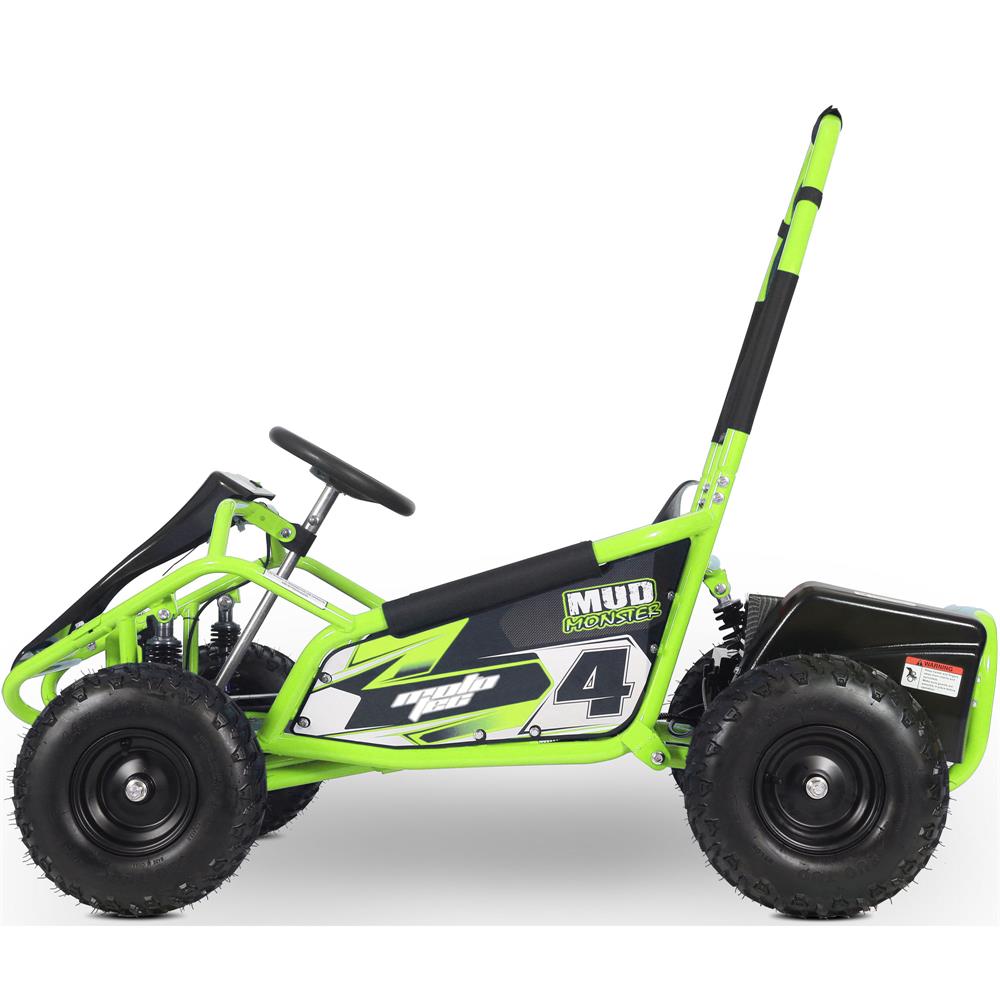 Mototec Mud Monster Kids Electric 48v 1000w Go Kart Full Suspension Green