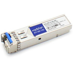 AddOn Cisco GLC-BX-U Compatible TAA Compliant 1000Base-BX SFP Transceiver (SMF, 1310nmTx/1490nmRx, 20km, LC)