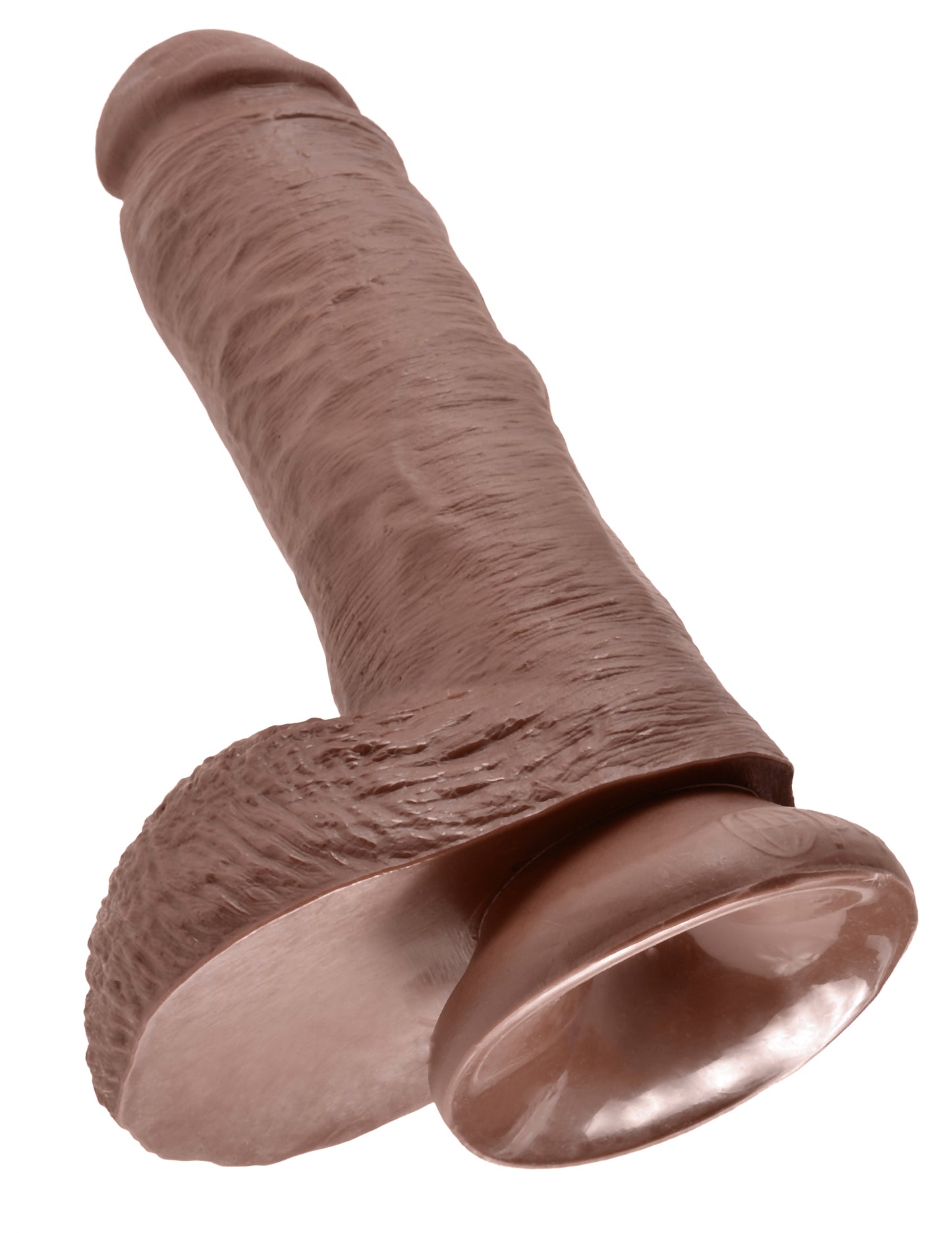 King Cock 8in Cock W/balls Brown