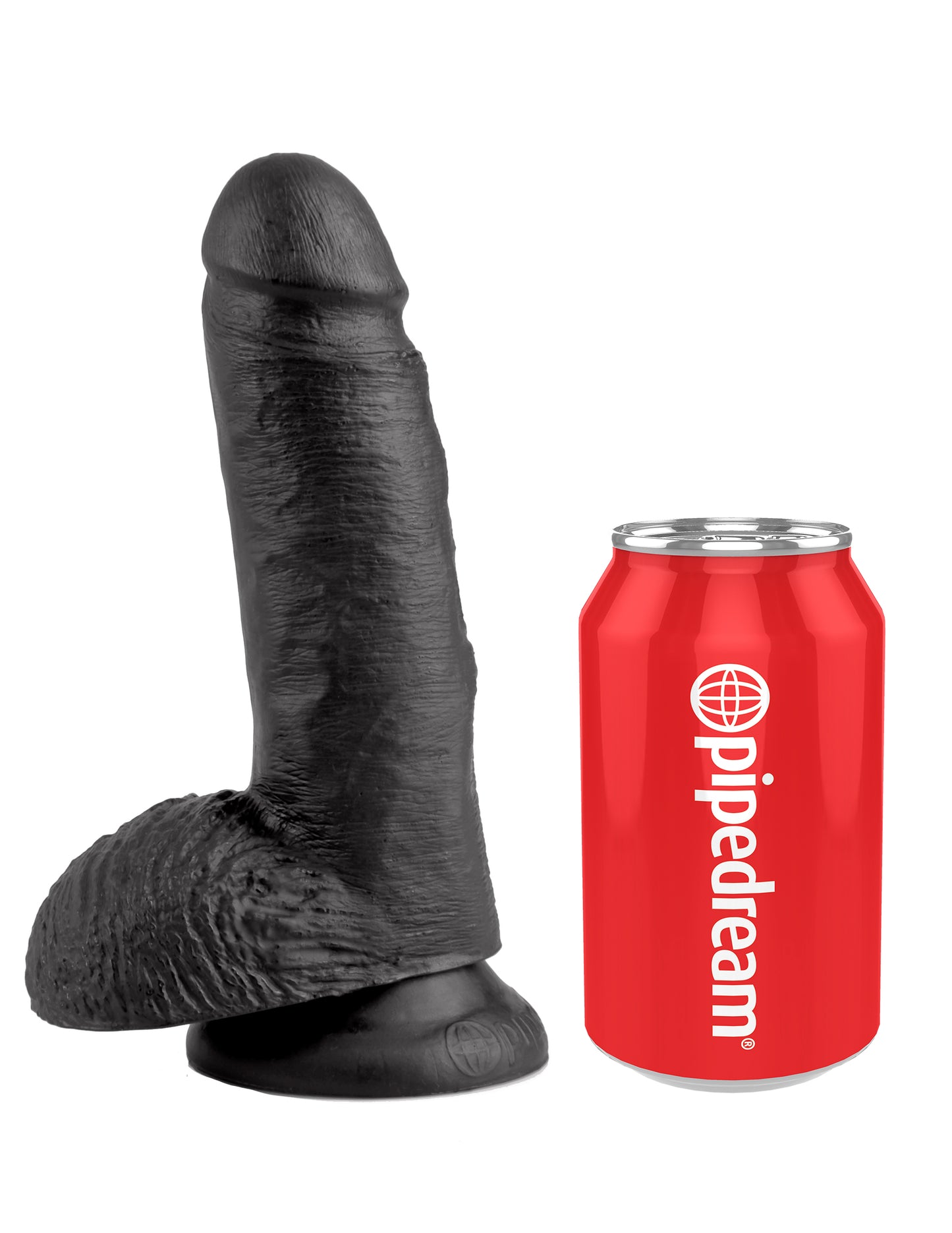 King Cock 7in Cock W/balls Black