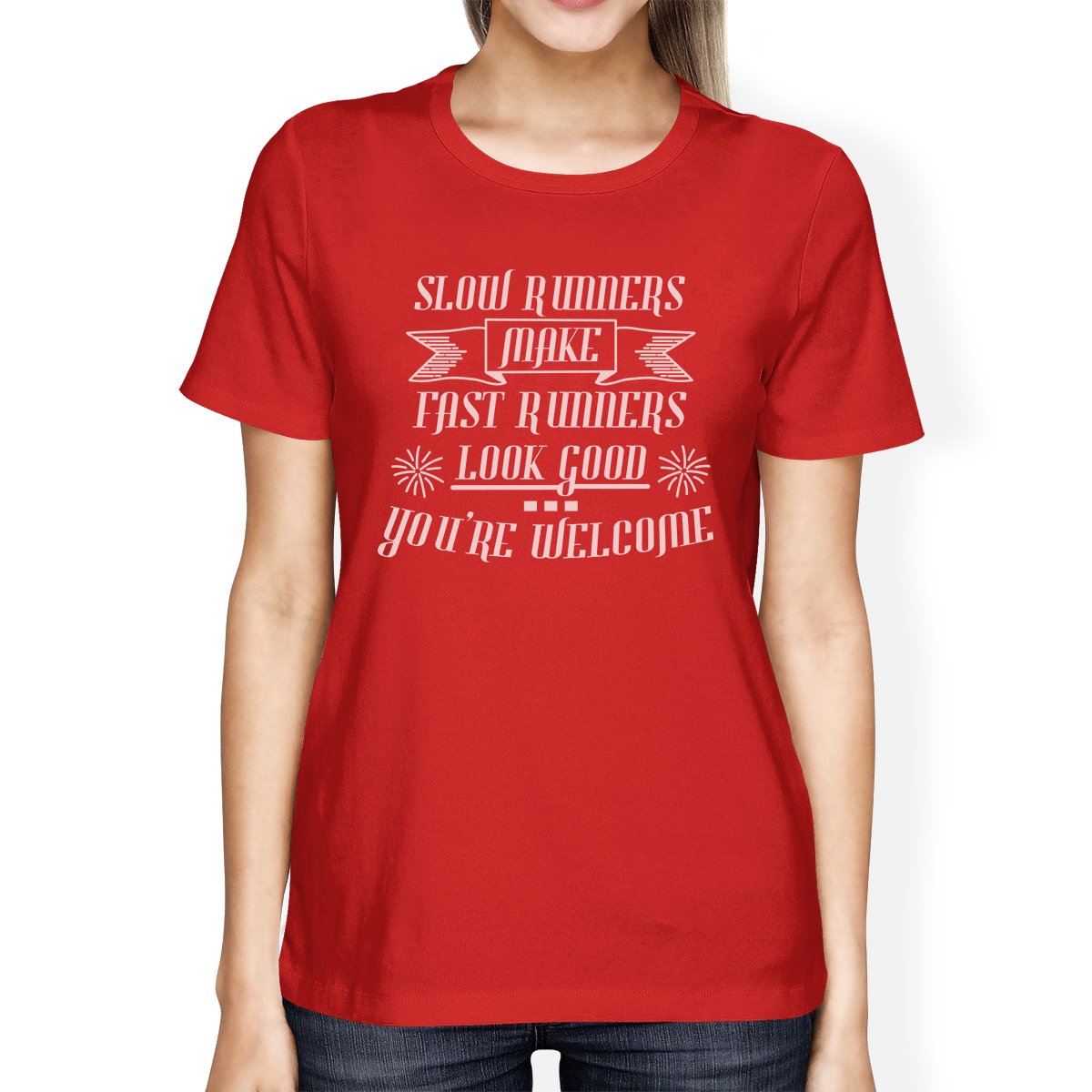 Slow Fast Runners Womens Cool Cotton T-Shirt Humorous Gift Shirt