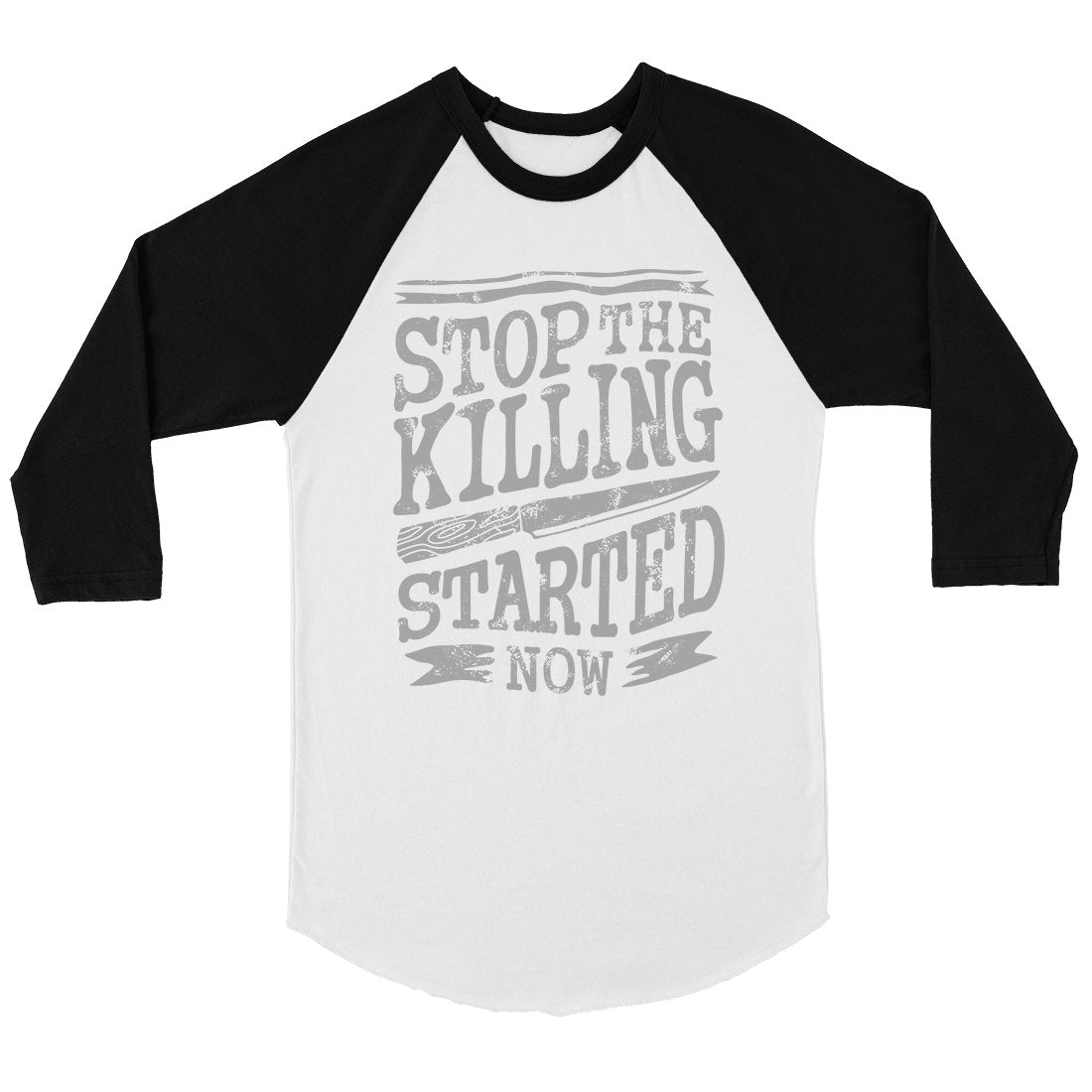 Stop The Killing Mens Baseball Shirt