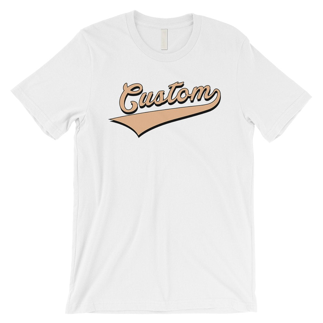 Orange College Swoosh Cool Bright Mens Personalized T-Shirt Gift