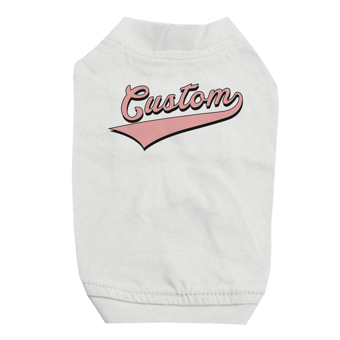 Pink College Swoosh Classic Personalized Pet Shirt for Small Dogs