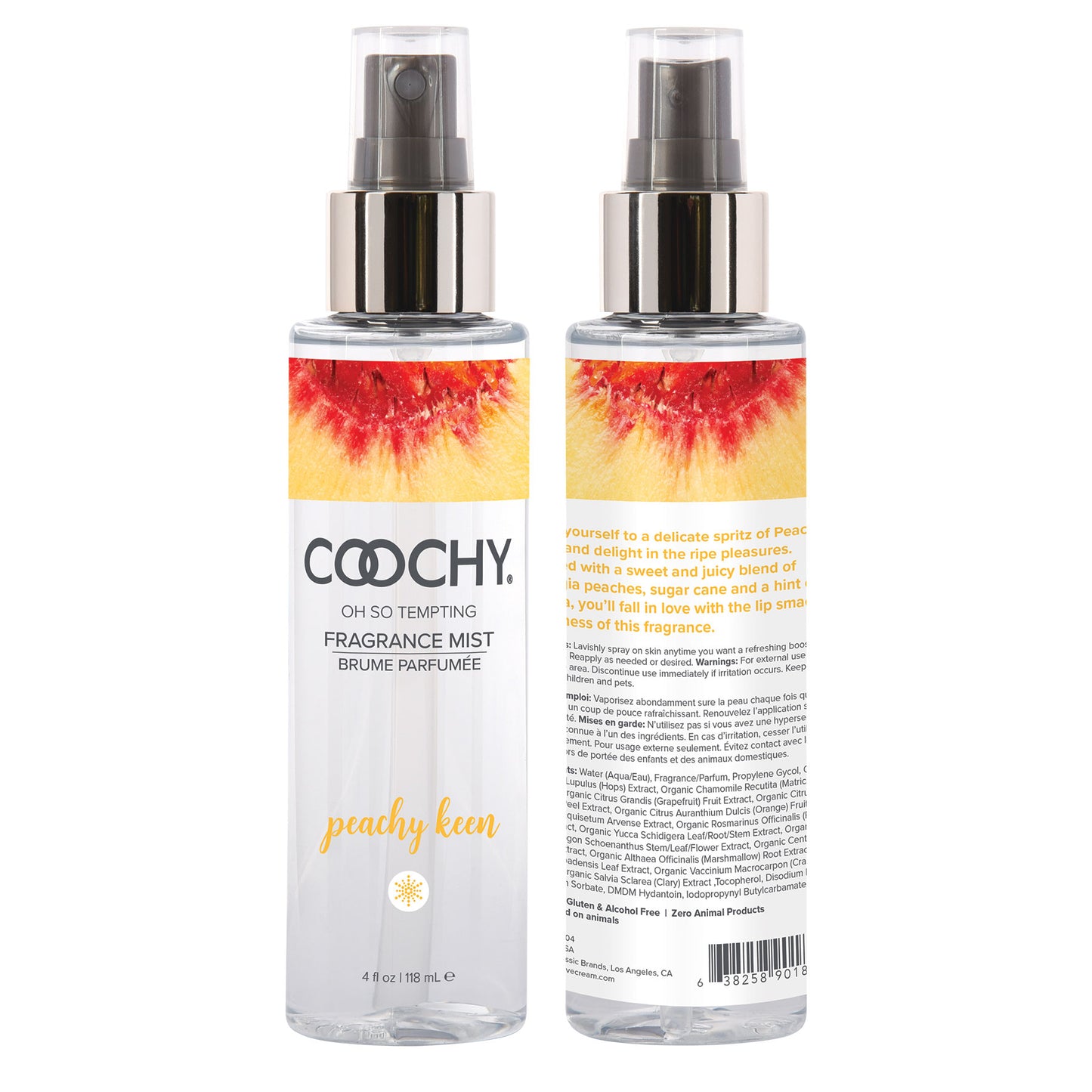 Coochy Oh So Tempting Fragrance Mist - Peachy Keen - 4 Fl. Oz.