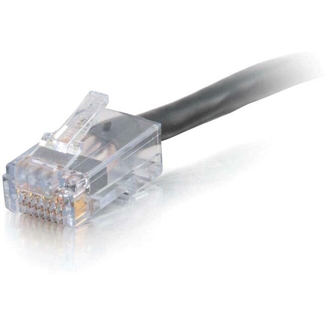 C2G-50ft Cat6 Non-Booted Network Patch Cable (Plenum-Rated) - Black