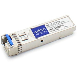 AddOn MSA and TAA Compliant 100Base-BX SFP Transceiver (SMF, 1550nmTx/1310nmRx, 10km, LC, DOM)
