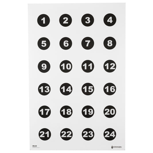 Action Tgt 24 3" Nmbr Circles 100pk