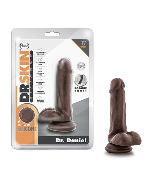 Blush Dr. Skin Silicone Dr. Daniel 6" Dildo W/balls