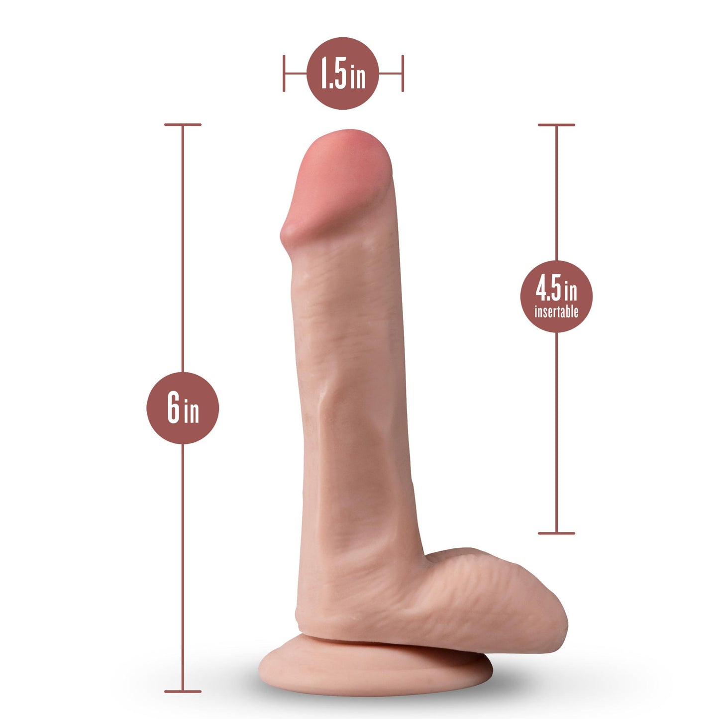 Dr. Skin Plus - Inch Posable Dildo With Balls