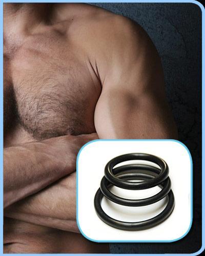 Rubber Cock Rings 3 Pack (out Mid Aug)