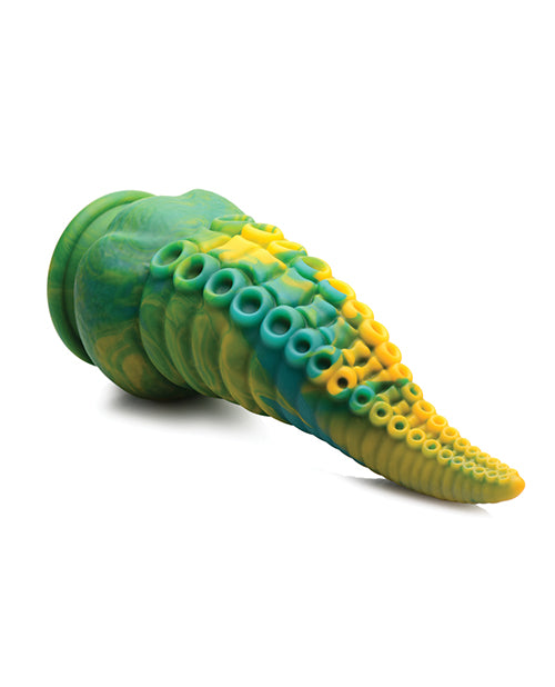 No Eta Creature Cocks Monstropus Tentacled Monster Silicone Dildo - Green/yellow
