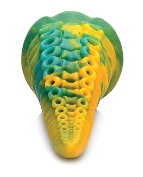No Eta Creature Cocks Monstropus Tentacled Monster Silicone Dildo - Green/yellow