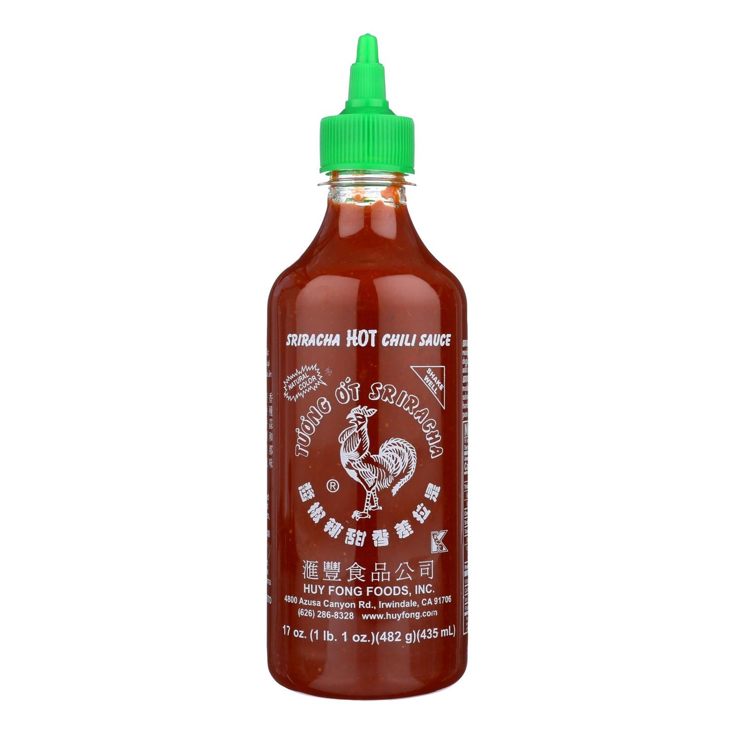 Huy Fong Hot Chili Sauce - Sriracha - Case Of 12 - 17 Oz.