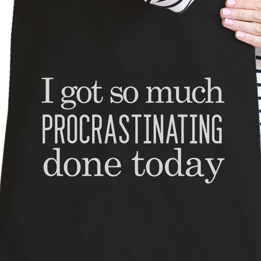 Procrastinating Done Today Black Canvas Bags