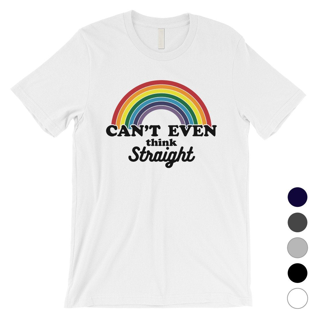 LGBT Can't Straight Rainbow Mens Shirt