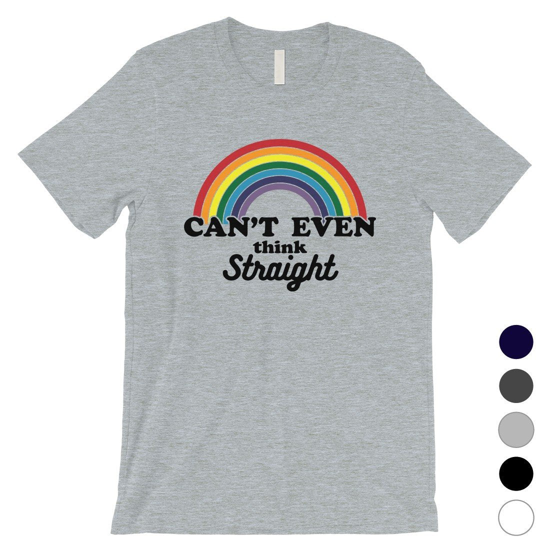 LGBT Can't Straight Rainbow Mens Shirt