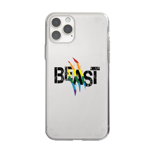 LGBT Beast Rainbow Scratch Clear Phone Case