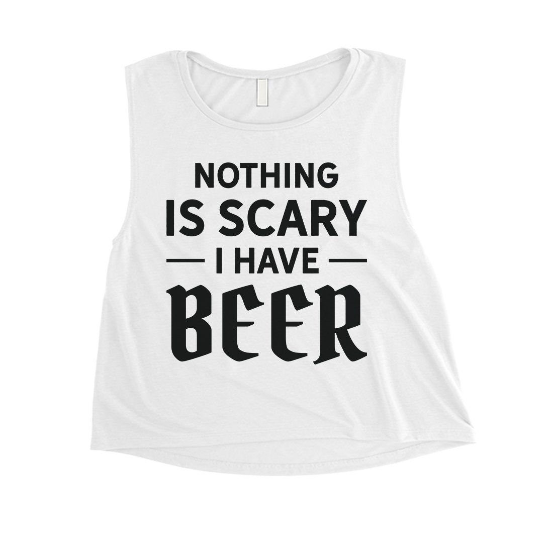 Nothing Scary Beer Womens Enjoyable Cool Nice Crop Top Friend Gift