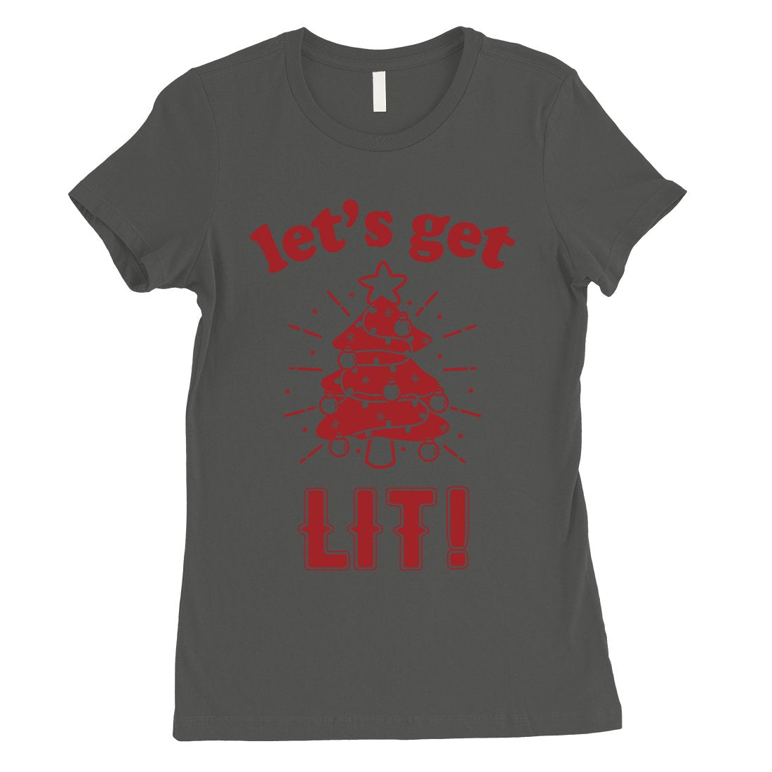 Get Lit Christmas Tree Womens Shirt