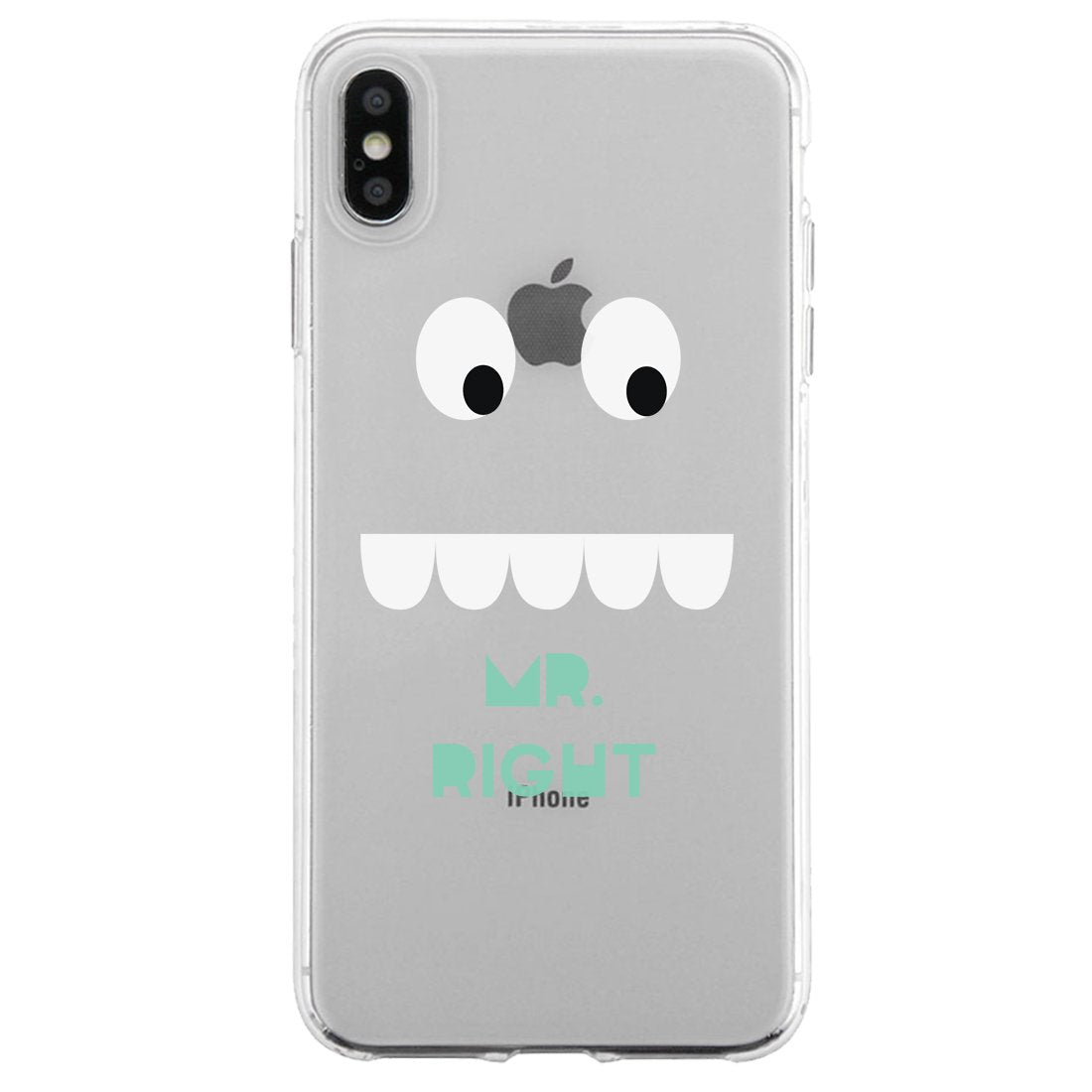 Mr. Mrs. Right Face Couple Matching Phone Cases Funny Anniversary
