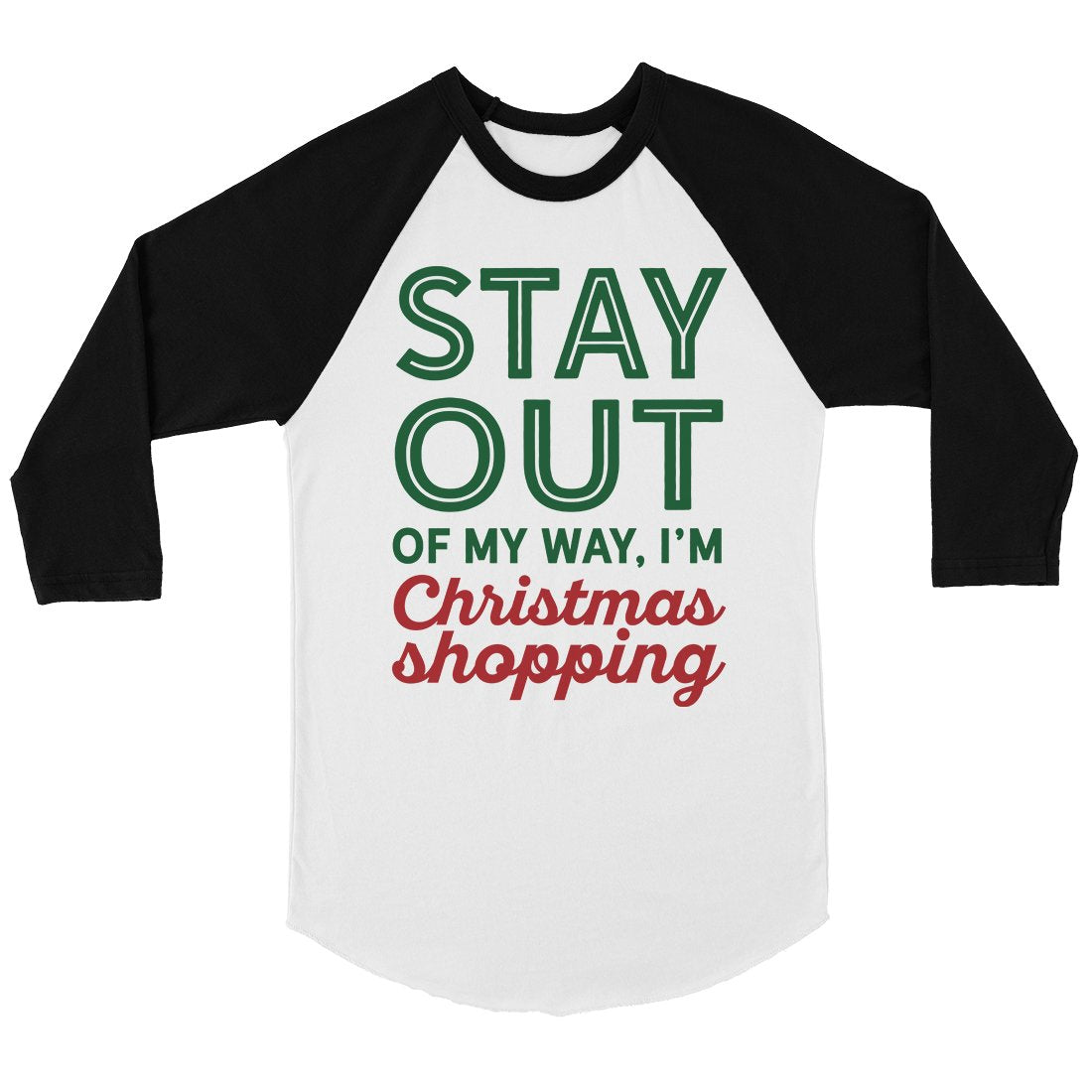 Christmas Shopping BKWT Womens Baseball Shirt
