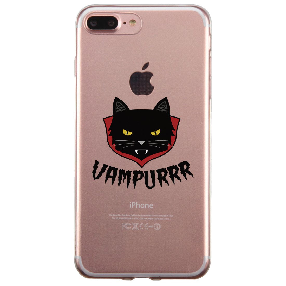 Vampurrr Halloween Graphic Design Clear Phone Case