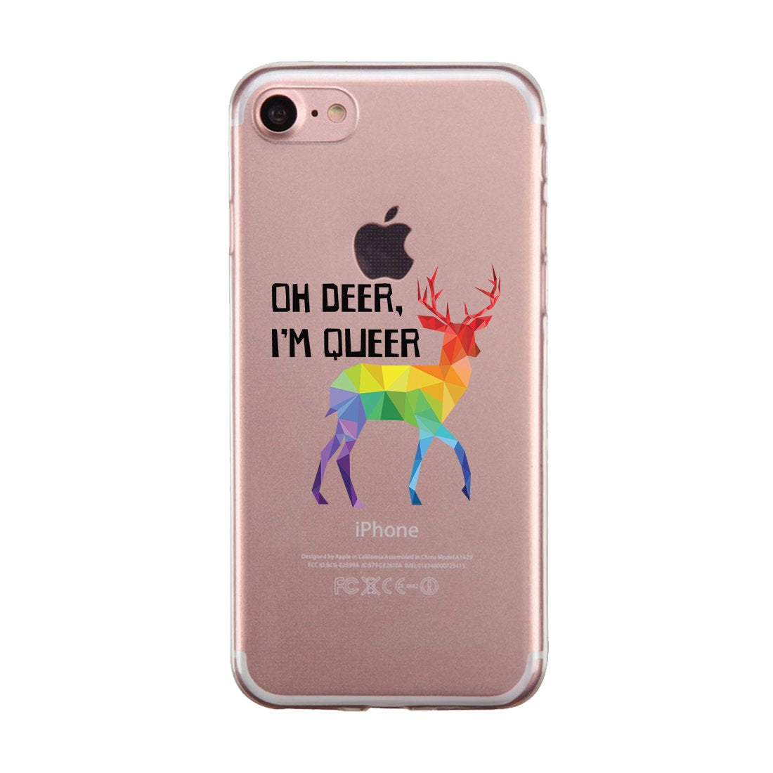 LGBT Deer Queer Rainbow Clear Phone Case