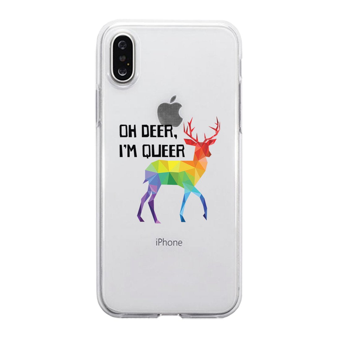 LGBT Deer Queer Rainbow Clear Phone Case