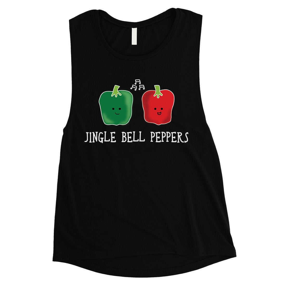 Jingle Bell Peppers Womens Muscle Top