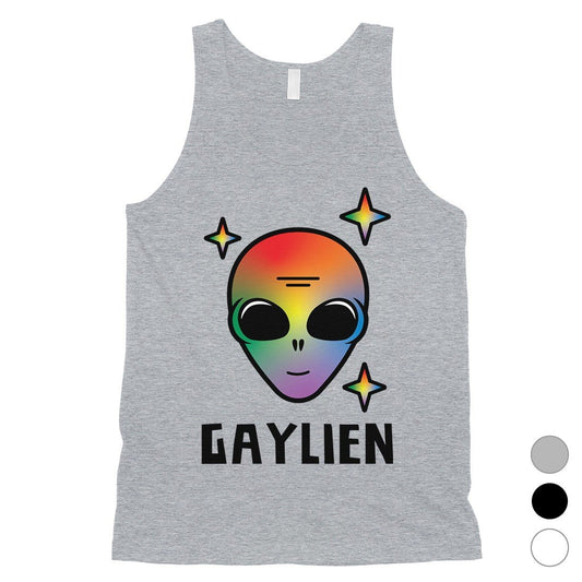 LGBT Gaylien Rainbow Alien Mens Tank Top