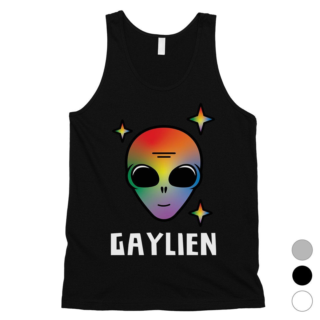 LGBT Gaylien Rainbow Alien Mens Tank Top