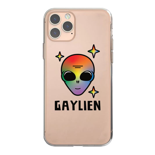 LGBT Gaylien Rainbow Alien Clear Phone Case