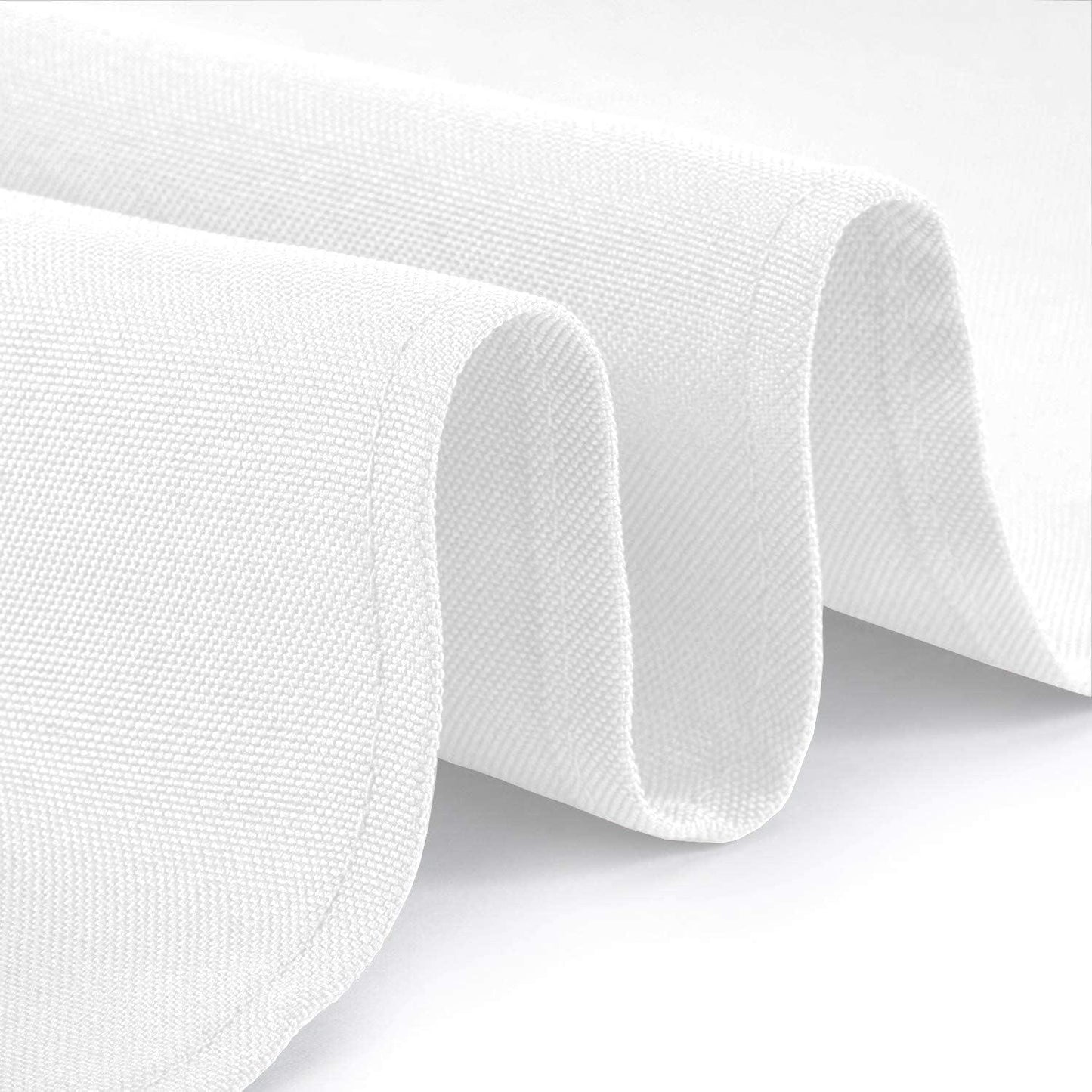 2 Square Tablecloth Covers 85x85 Inch | Table Cloths for Square or Round Table | 200 GSM Washable Wrinkle Resistant Fabric for Weddings Kitchen Restaurant | White | 2 Pack