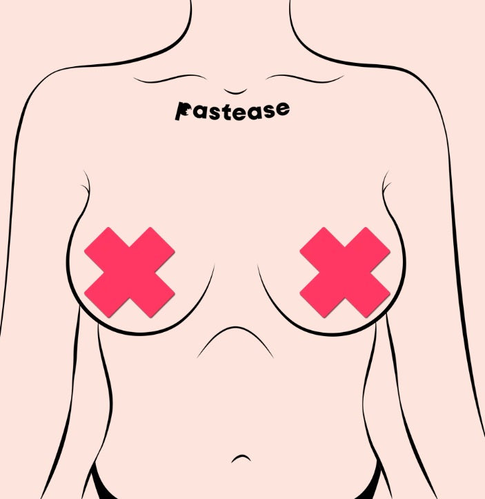 Pastease Plus X Glow In The Darl Neon Pink Cross