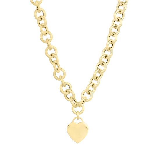 14k Yellow Gold Rolo Link Necklace (11.40 mm)