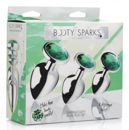 Booty Sparks Emerald Gem Anal Plug Set (out End Aug)