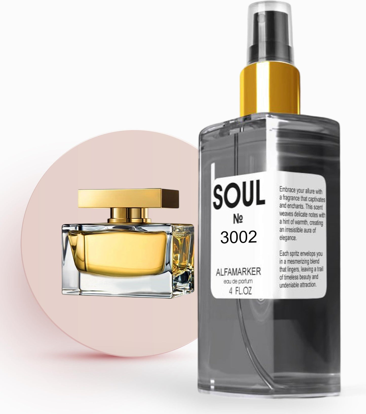 SOUL No. 3002 Impression of The One | Spray 4.0 Fl Oz   120 ml | Perfume for Women | Women Eau de Parfum | Long Lasting Fragrance