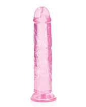 Shots Realrock Crystal Clear 7" Straight Dildo W/suction Cup - Pink