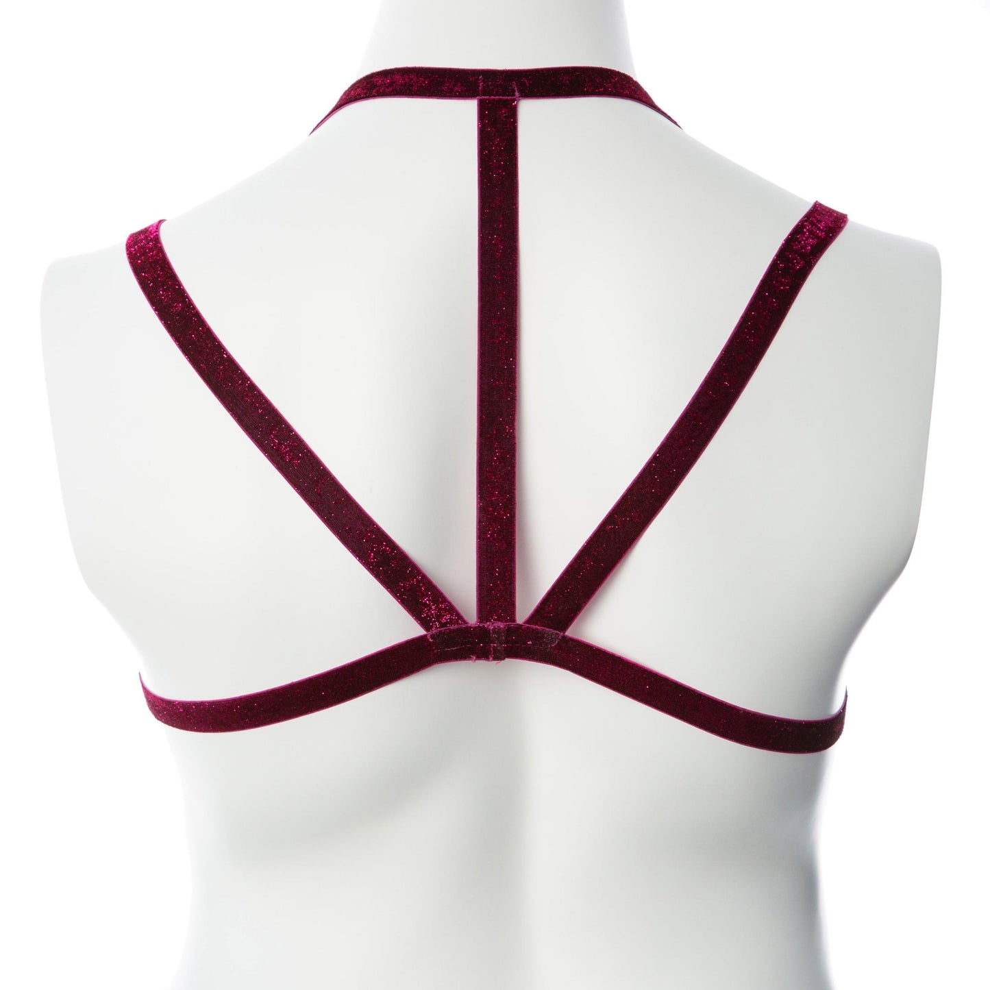 Gender Fluid Sugar Coated Harness - Raspberry Glitter