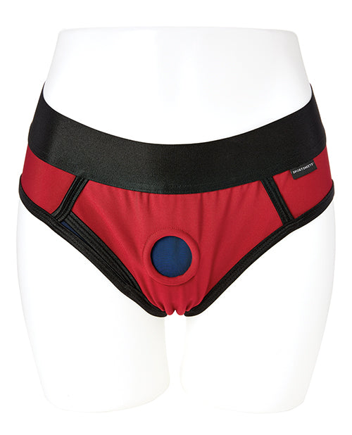 Sportsheets Em.ex. Contour Scarlet/navy Harness