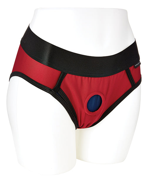 Sportsheets Em.ex. Contour Scarlet/navy Harness