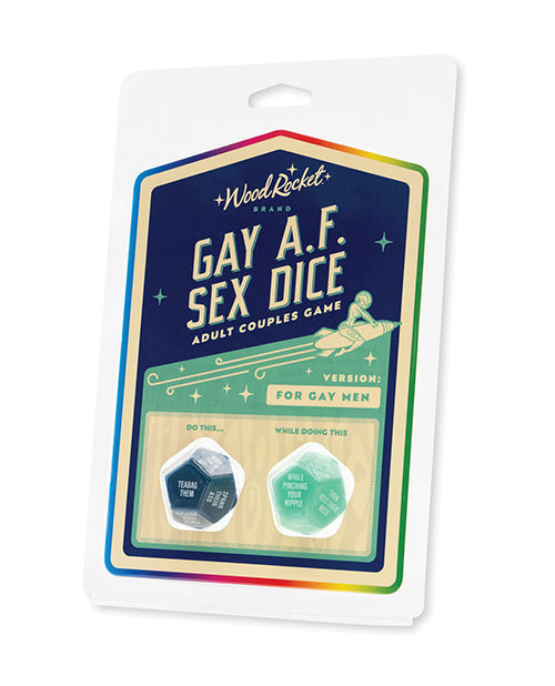 'wood Rocket Gay Af Gay Men Couples Sex Dice Game - Blue