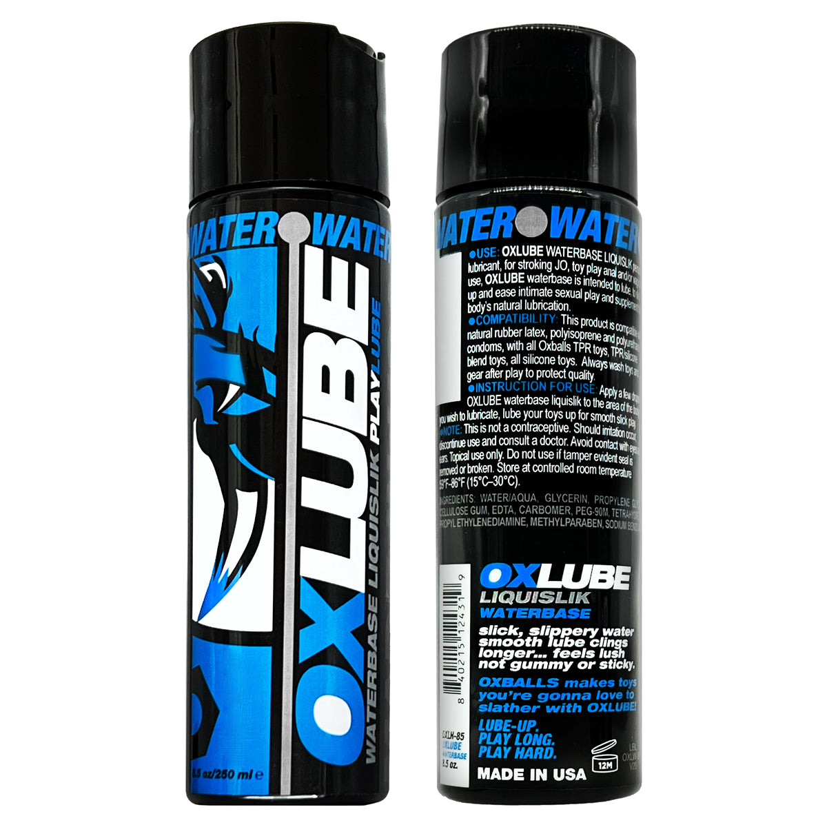 Oxballs Waterbased Lube Oz