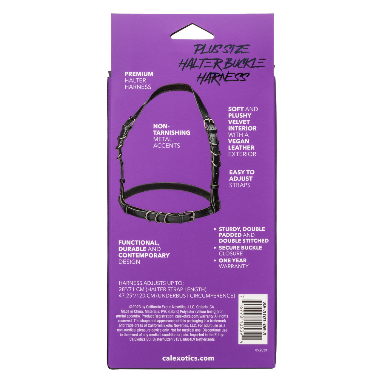 Euphoria Plus Size Halter Buckle Harness