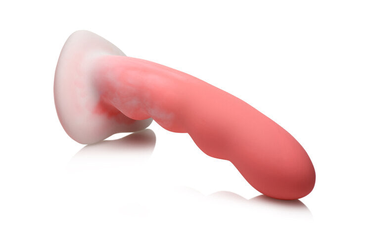 Simply Sweet Wavy Silicone Dildo Pink/white